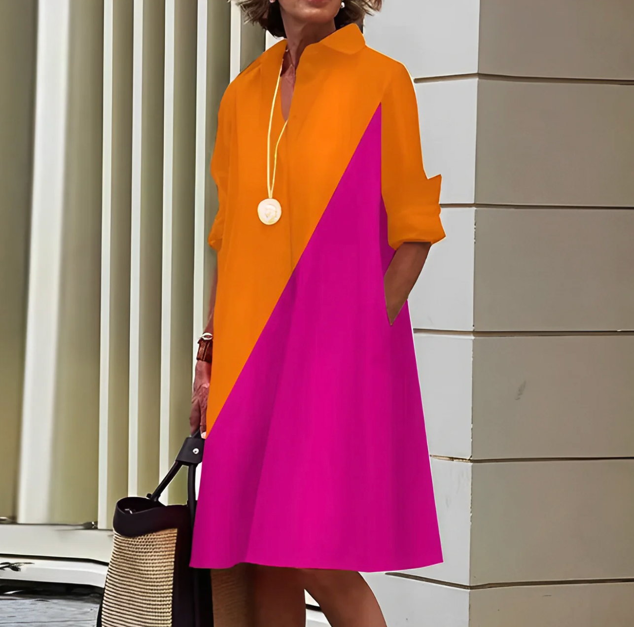 Sportig-Elegant Polo Klänning – Komfort & Stil