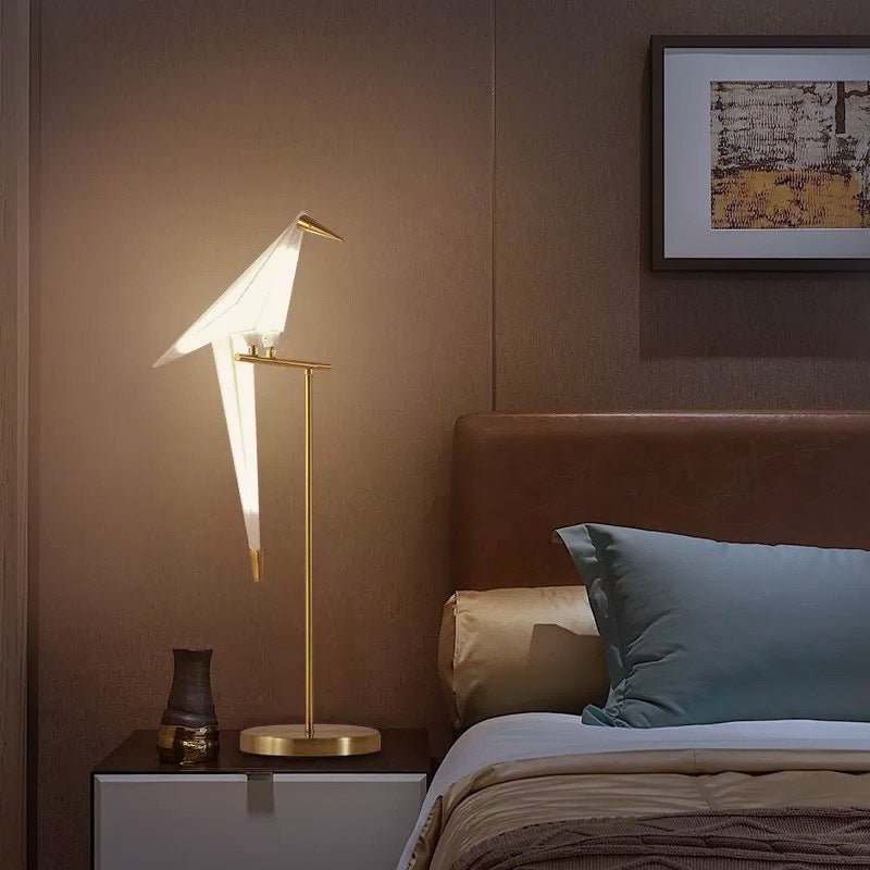 Elegant Magnetisk Origami Fågel Lampa LED
