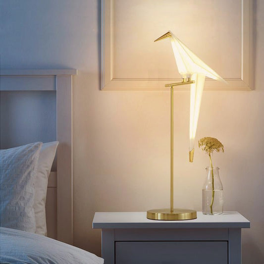 Elegant Magnetisk Origami Fågel Lampa LED