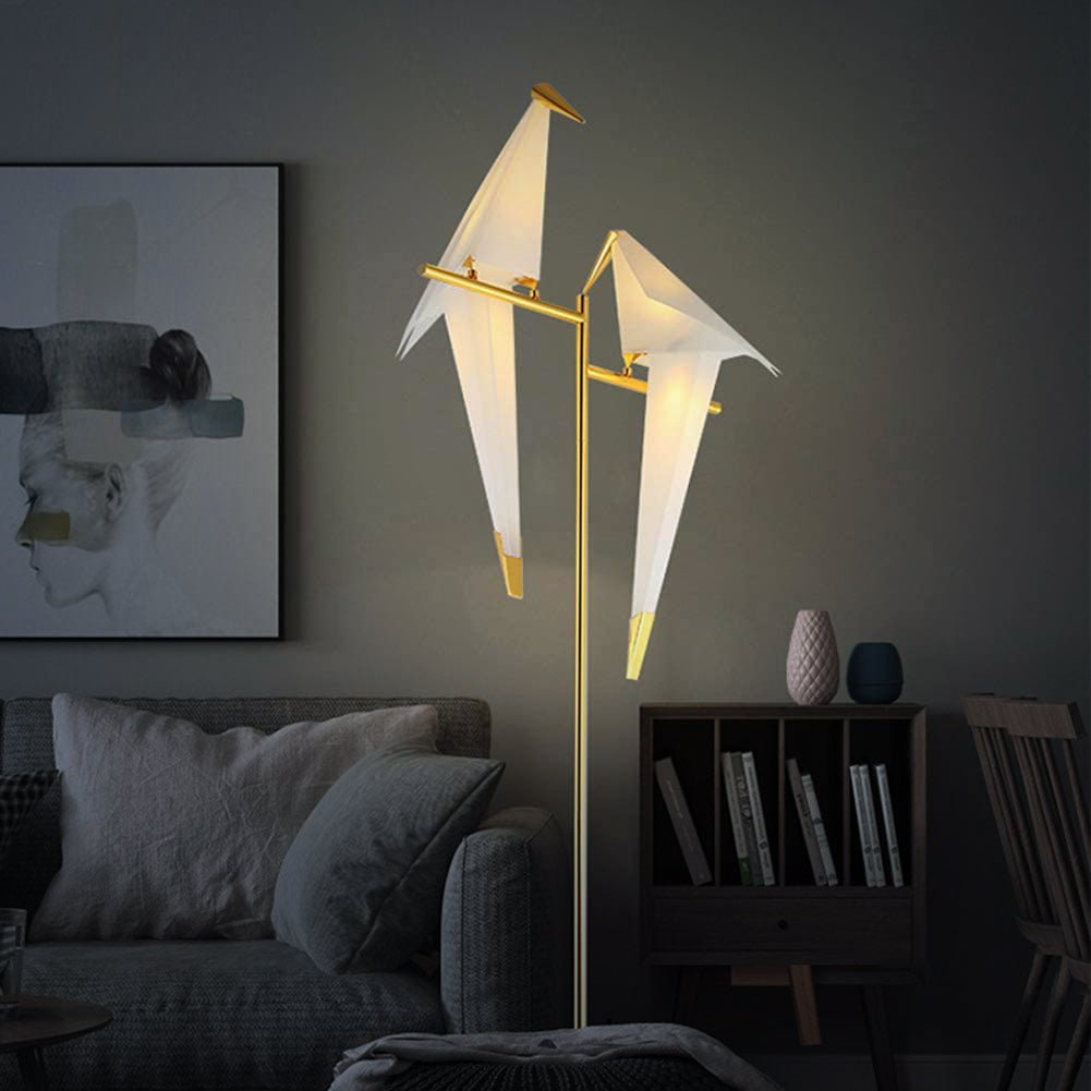Elegant Magnetisk Origami Fågel Lampa LED
