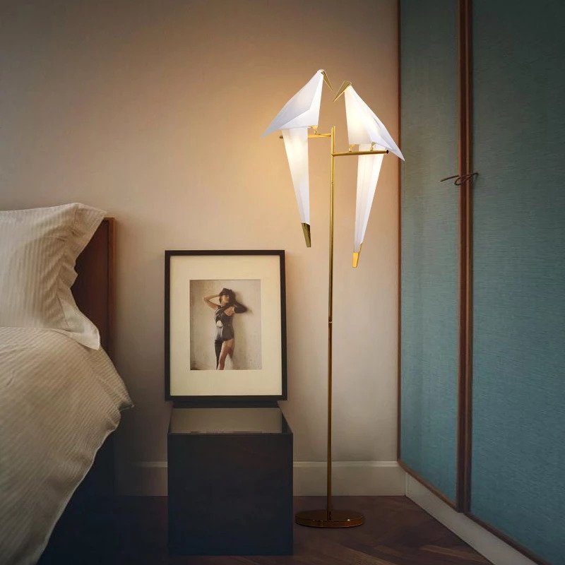Elegant Magnetisk Origami Fågel Lampa LED