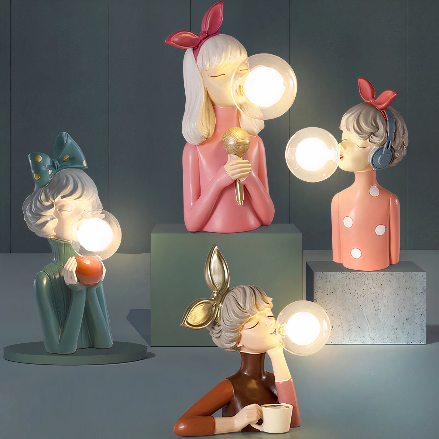 Handgjord Konstnärlig Bordslampa – Elegant & Unik