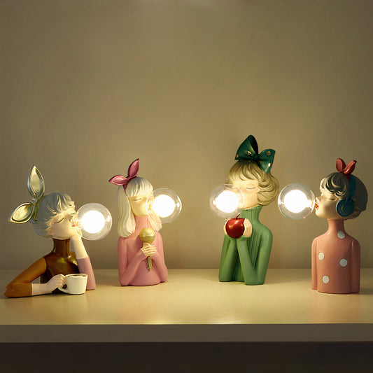 Handgjord Konstnärlig Bordslampa – Elegant & Unik