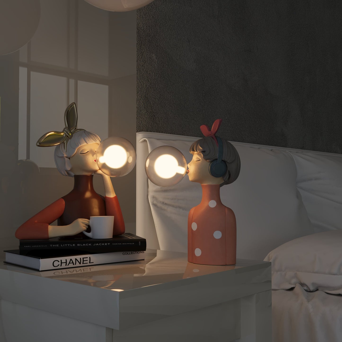 Handgjord Konstnärlig Bordslampa – Elegant & Unik