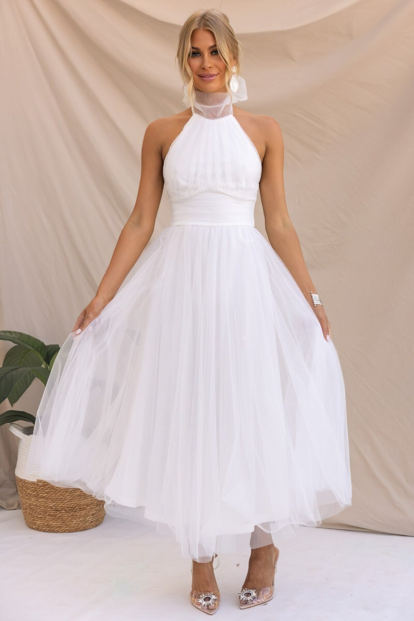 Elegant ärmlös festklänning – stilfull & bekväm