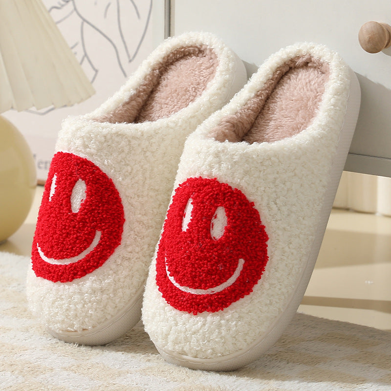 Mysiga Smiley Face Plyschsandaletter – Komfort & Stil