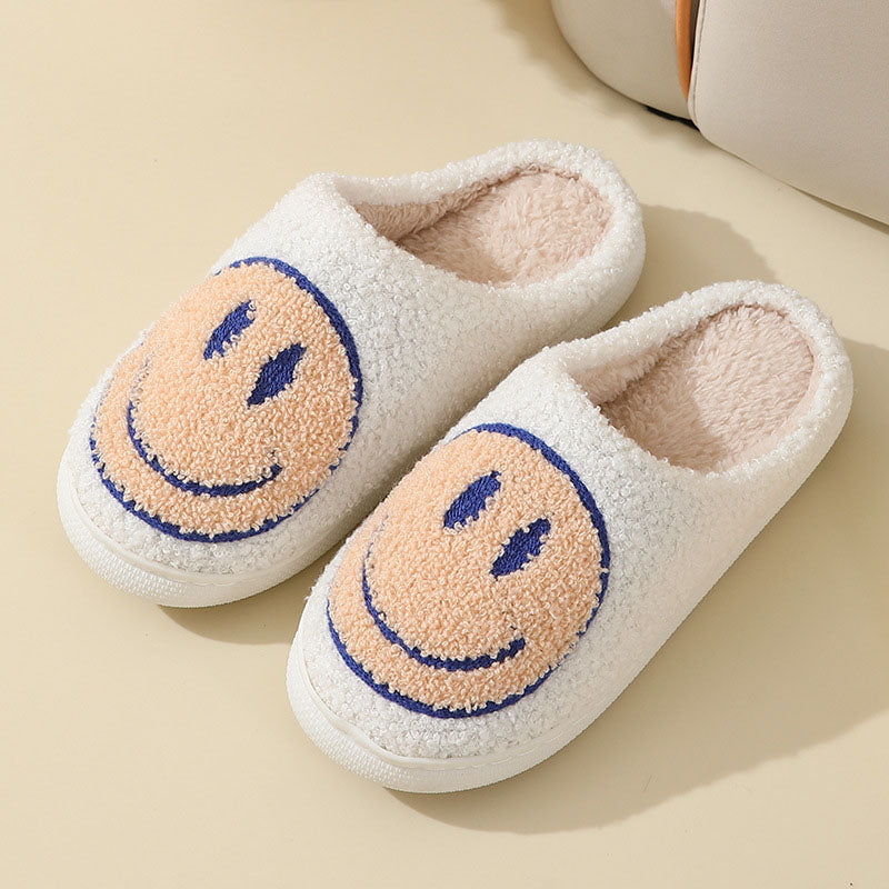 Mysiga Smiley Face Plyschsandaletter – Komfort & Stil
