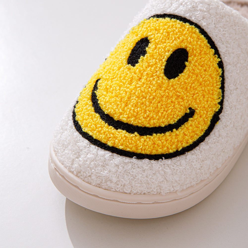 Mysiga Smiley Face Plyschsandaletter – Komfort & Stil