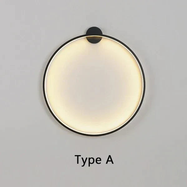 Elegant Minimalistisk Rund Vägglampa – Modern Belysning