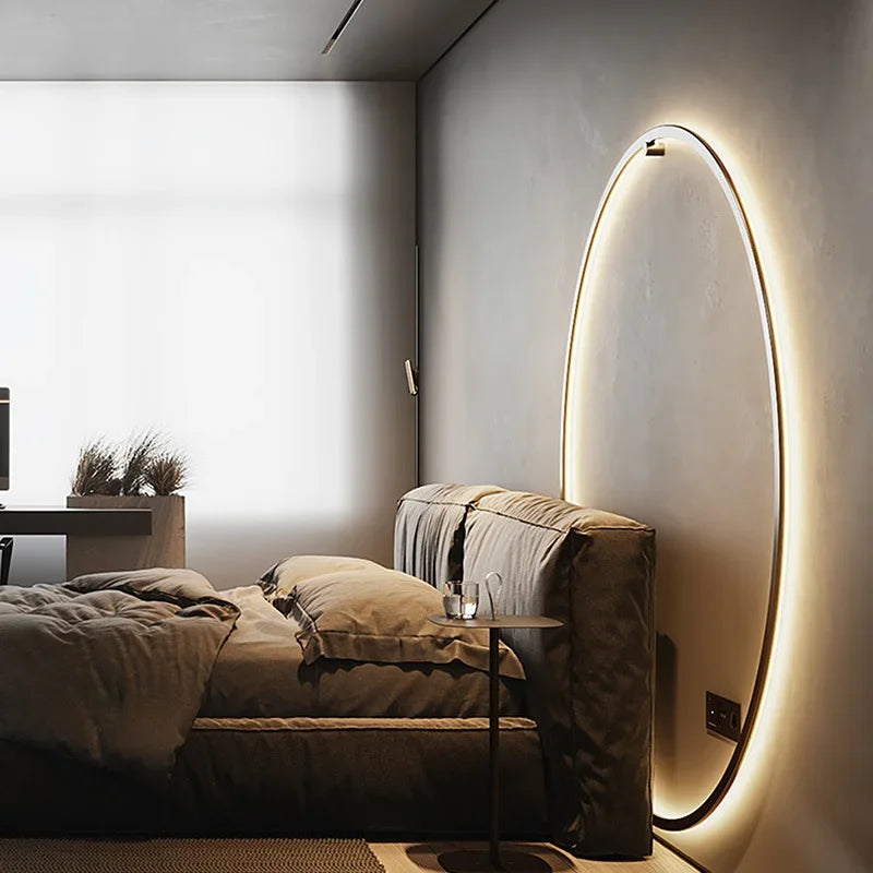 Elegant Minimalistisk Rund Vägglampa – Modern Belysning
