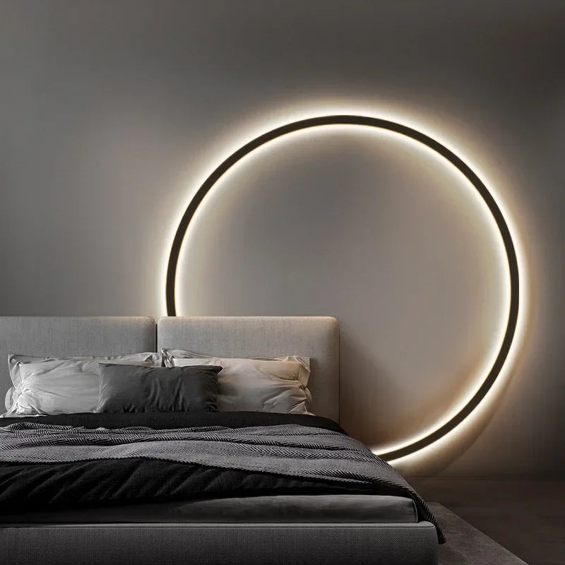 Elegant Minimalistisk Rund Vägglampa – Modern Belysning