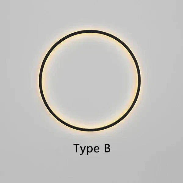 Elegant Minimalistisk Rund Vägglampa – Modern Belysning