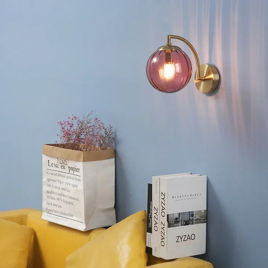Elegant Modern Glas Vägglampa – Stilren Belysning