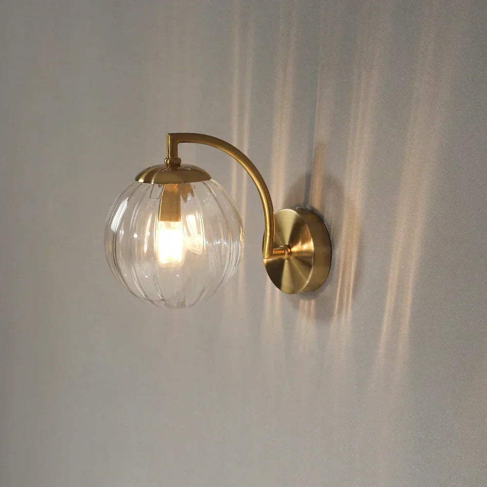 Elegant Modern Glas Vägglampa – Stilren Belysning