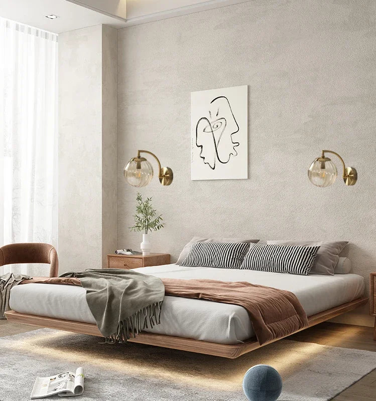 Elegant Modern Glas Vägglampa – Stilren Belysning