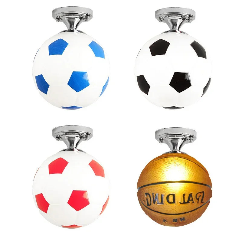 Lekfull LED Taklampa med Fotbollsdesign