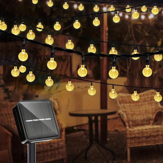 Miljövänliga solcells LED ljusslingor utomhus