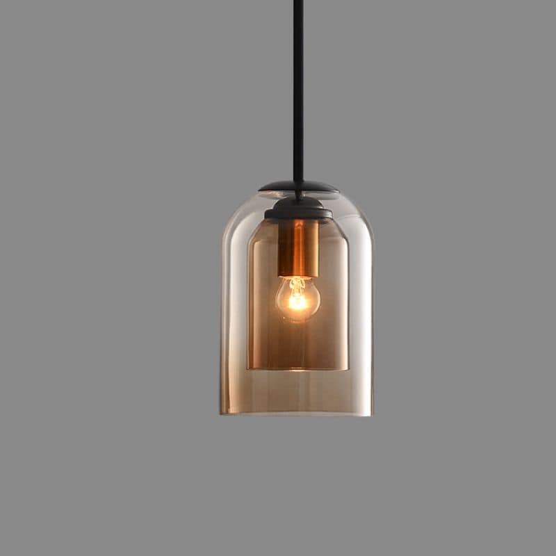 Elegant Dubbelglas Pendellampa – Modern Belysning