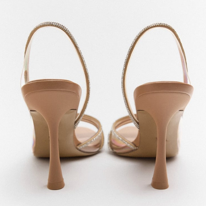 Eleganta Stiletto Sandaler med Peep Toe