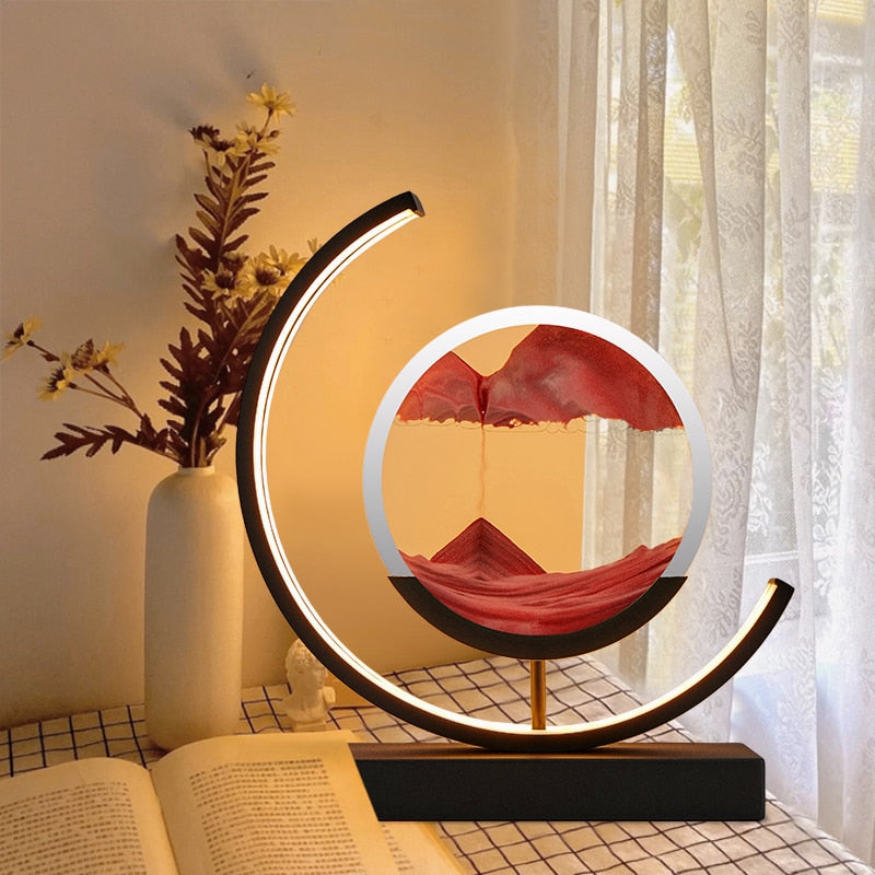 Abyss 3D Sand Skål Bordslampa – Avkopplande LED-design