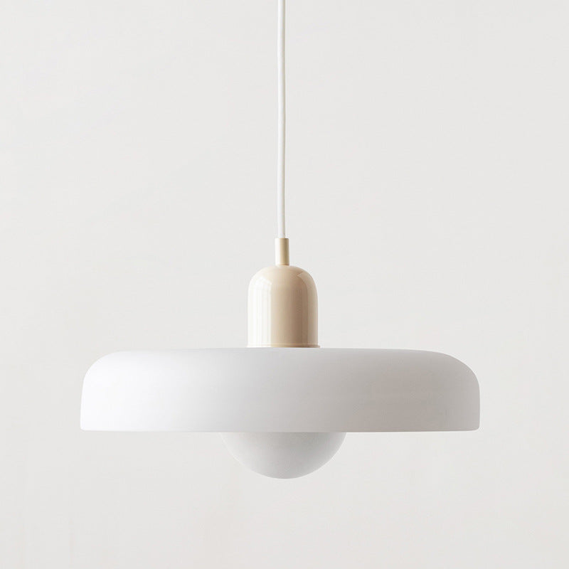 Elegant Bauhaus Pendellampa i Färgat Glas
