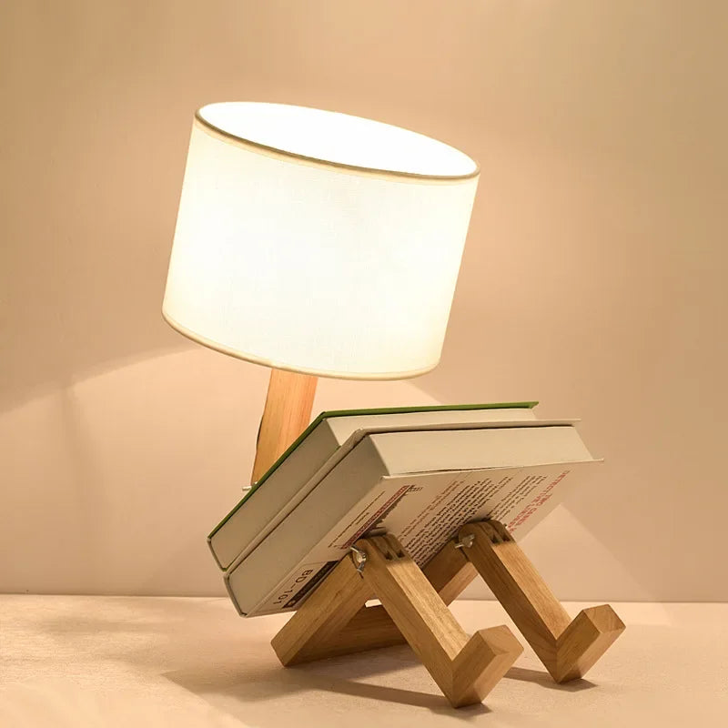 Lekfull Justerbar Robotlampa med Bokhållare