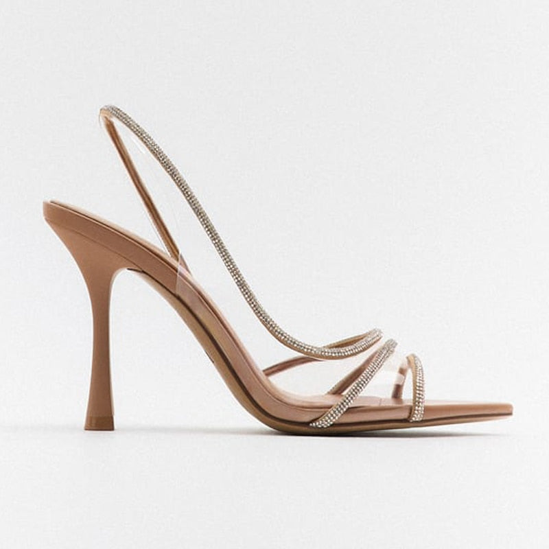 Eleganta Stiletto Sandaler med Peep Toe