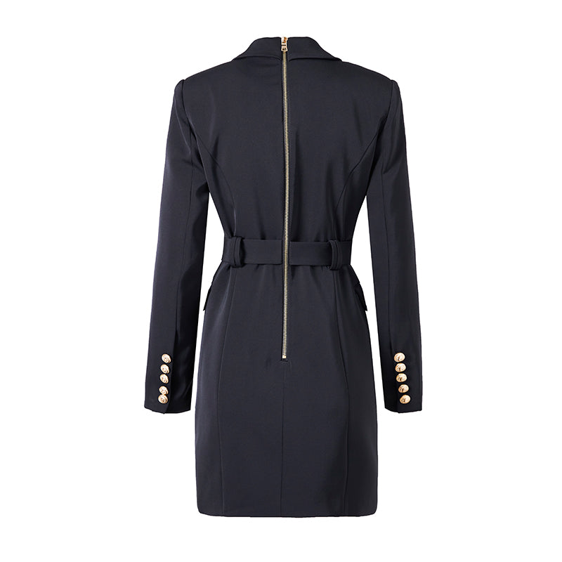 Elegant Blazer Klänning med Midjeband – Stilfull & Lyxig