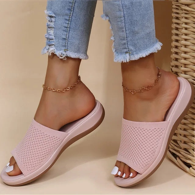 Trendiga Bekväma Platta Sandaler för Sommaren