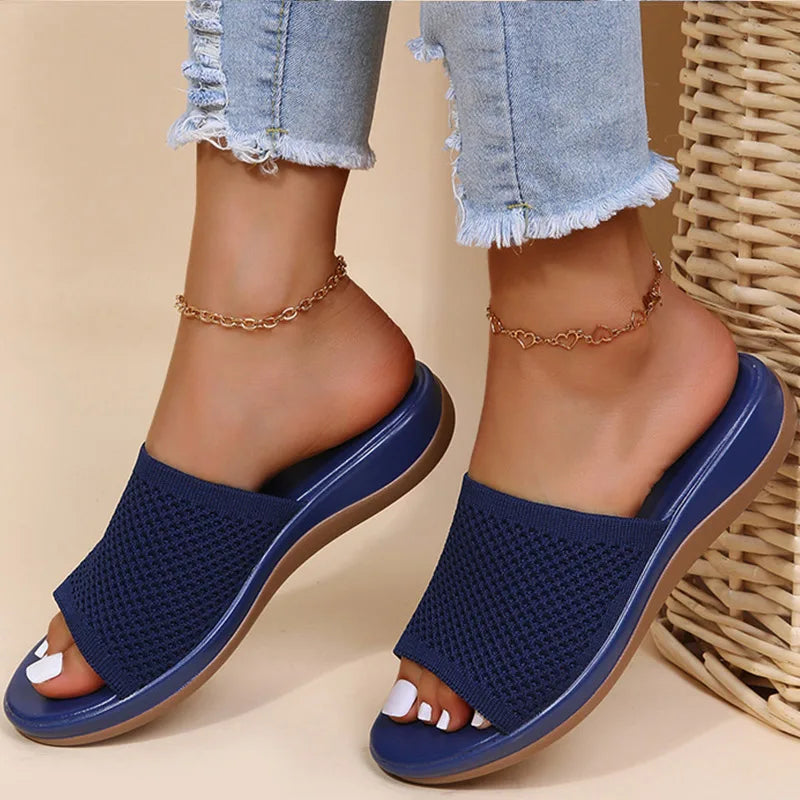 Trendiga Bekväma Platta Sandaler för Sommaren