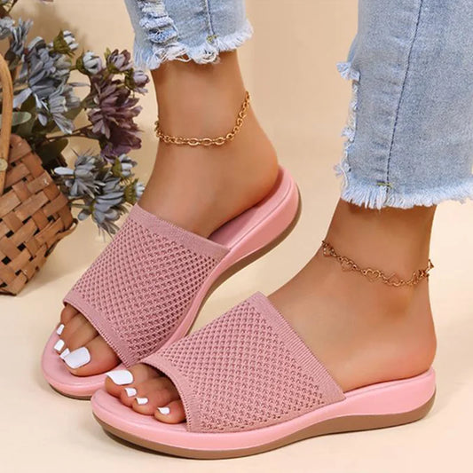 Trendiga Bekväma Platta Sandaler för Sommaren