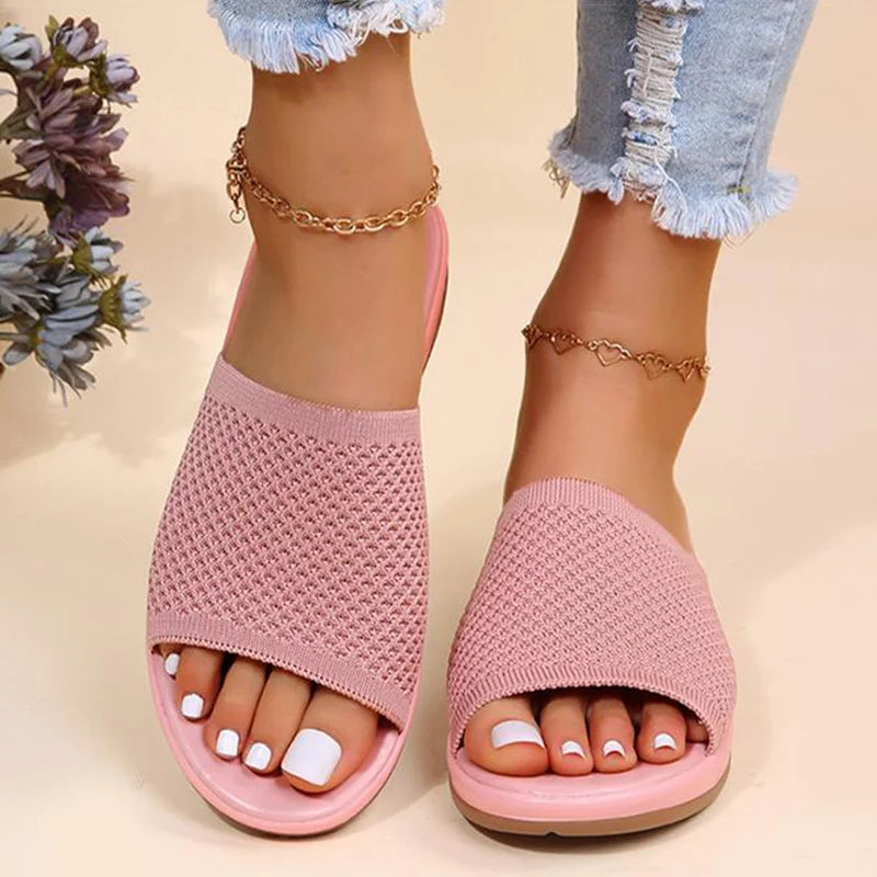 Trendiga Bekväma Platta Sandaler för Sommaren