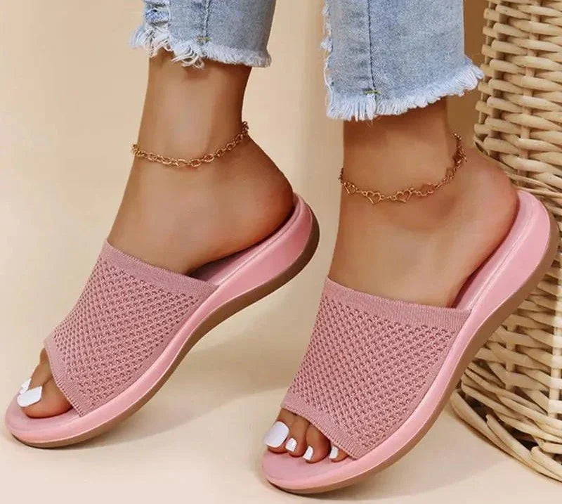 Trendiga Bekväma Platta Sandaler för Sommaren