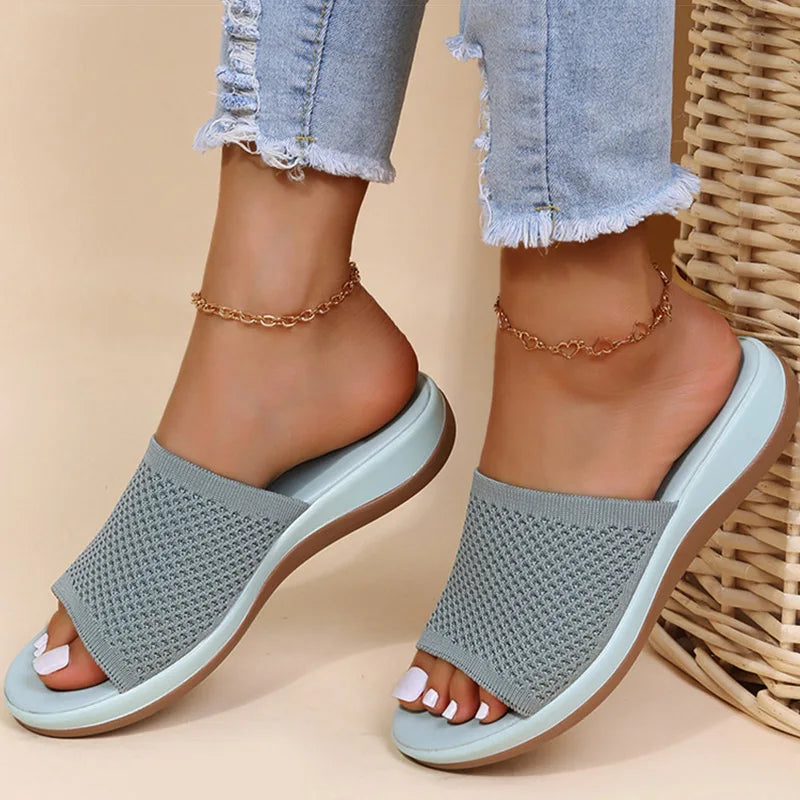 Trendiga Bekväma Platta Sandaler för Sommaren