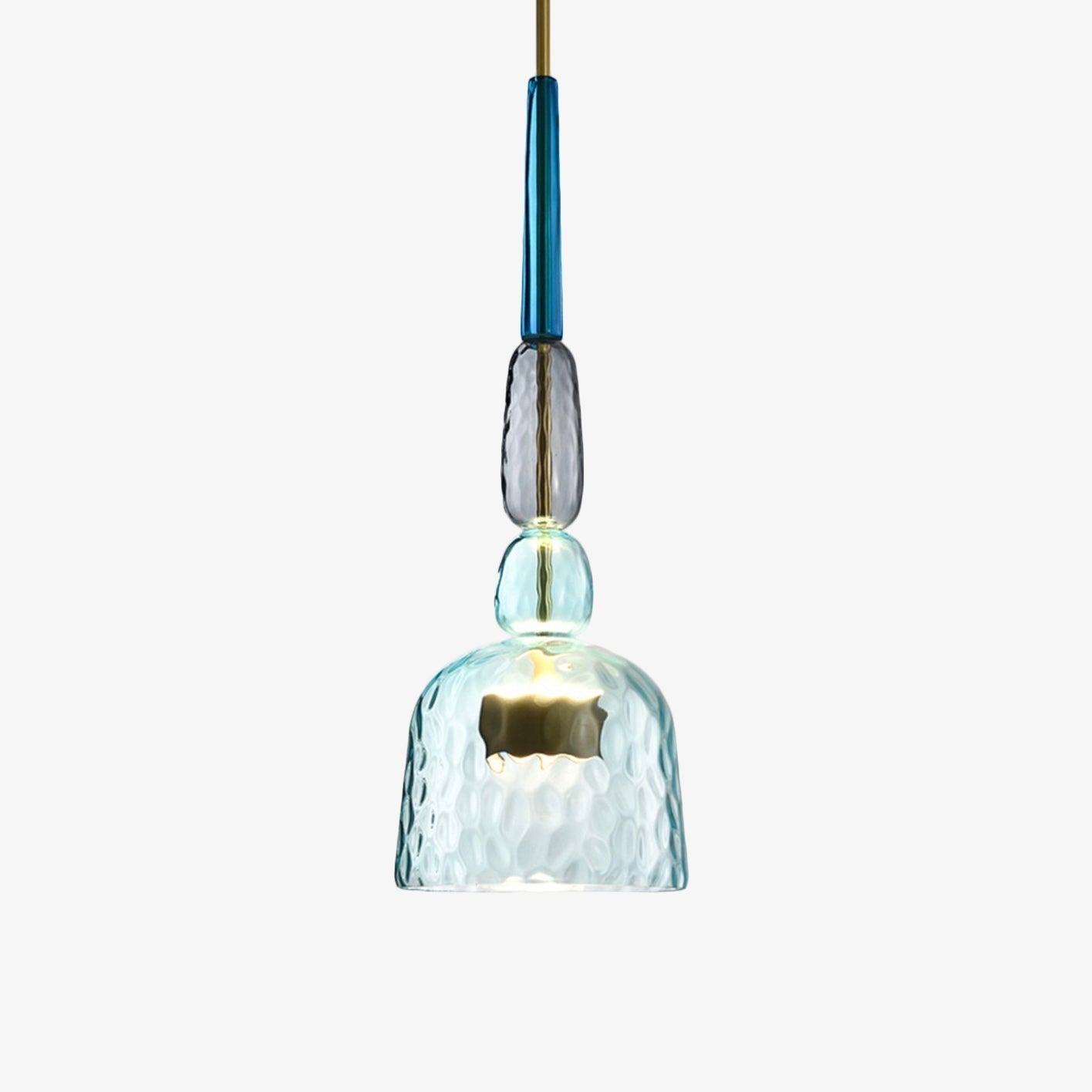 Elegant Färgad Glaspendellampa – Modern Belysning
