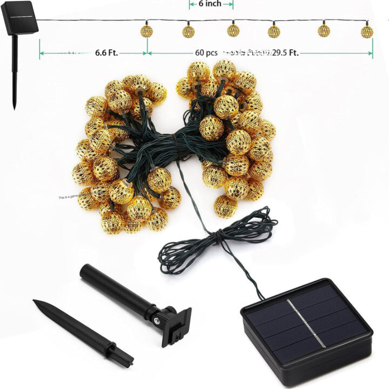 Magiska Marockanska Soldrivna Solslingor Utomhus