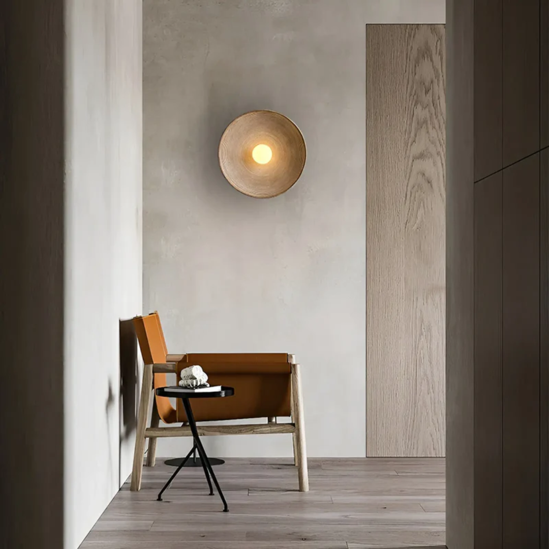 Elegant Wabi-Sabi Vägglampa – Stilfull Belysning