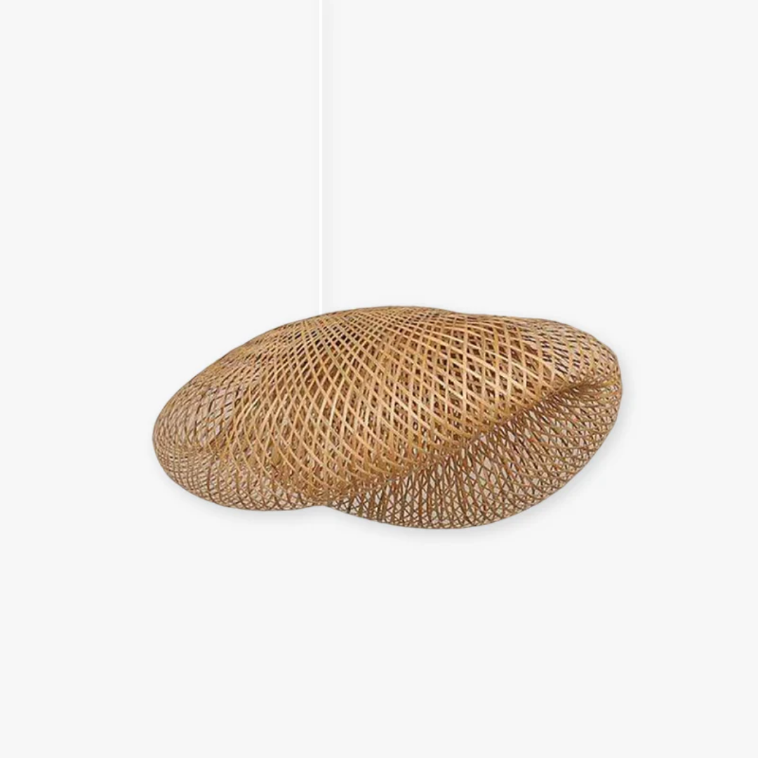 Elegant LED Hängande Lampa i Bambu