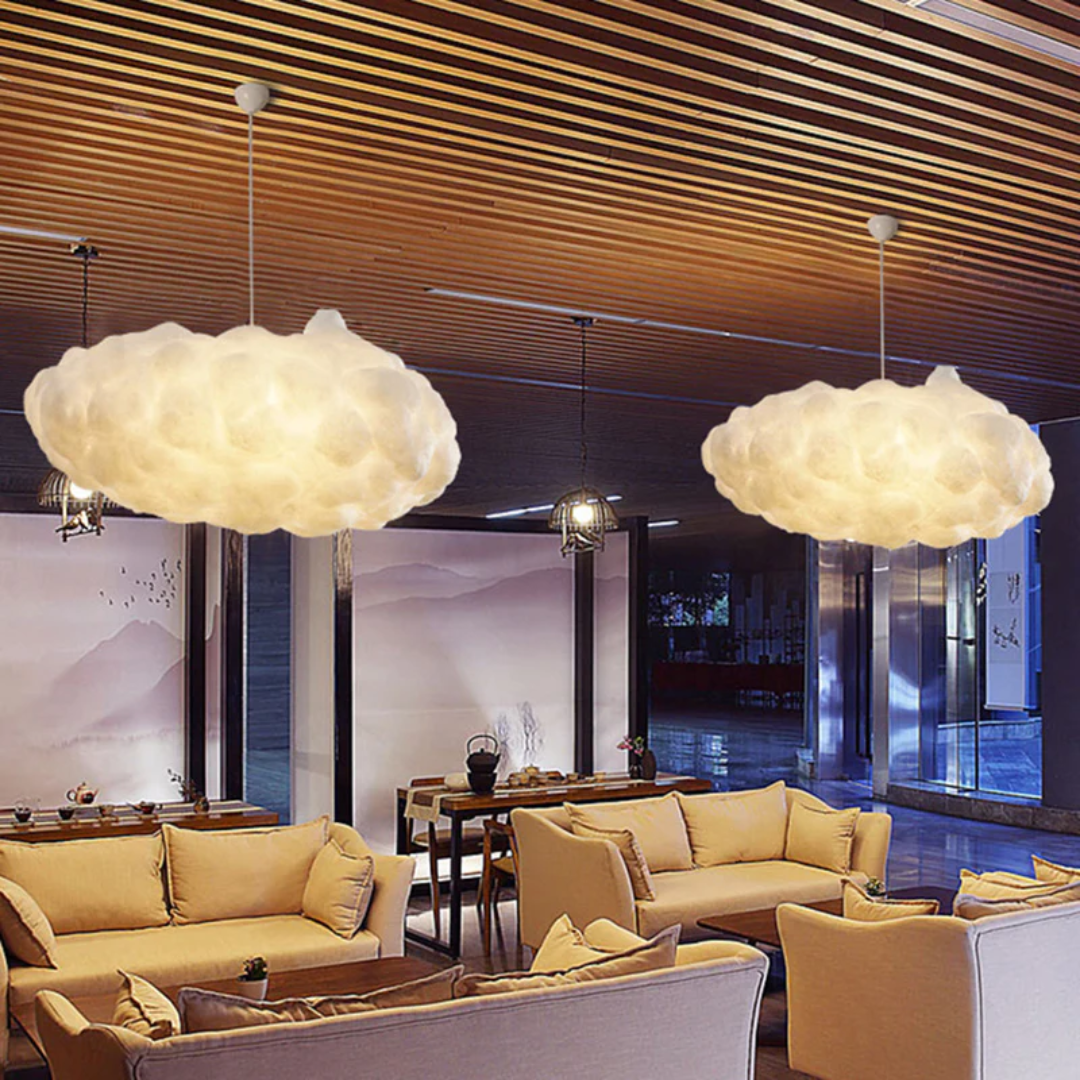 Elegant Molnformad LED Pendellampa för Mysiga Hem