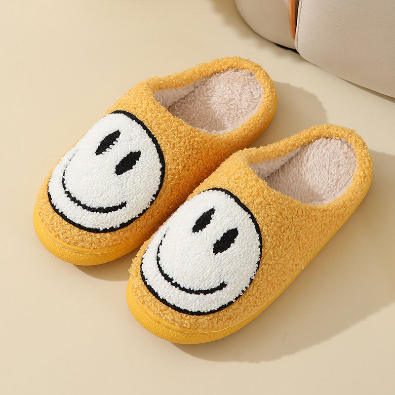 Mysiga Smiley Face Plyschsandaletter – Komfort & Stil