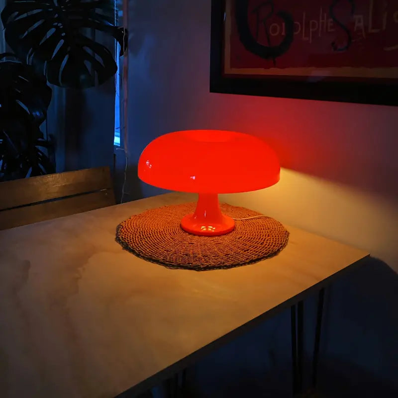 Elegant Bärbar Svampbordslampa med LED-belysning