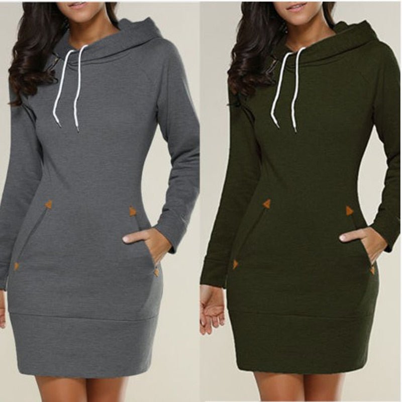 Mångsidig Hoodie Klänning – Stil & Komfort