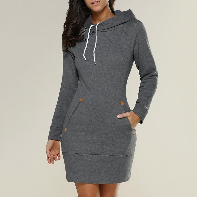 Mångsidig Hoodie Klänning – Stil & Komfort