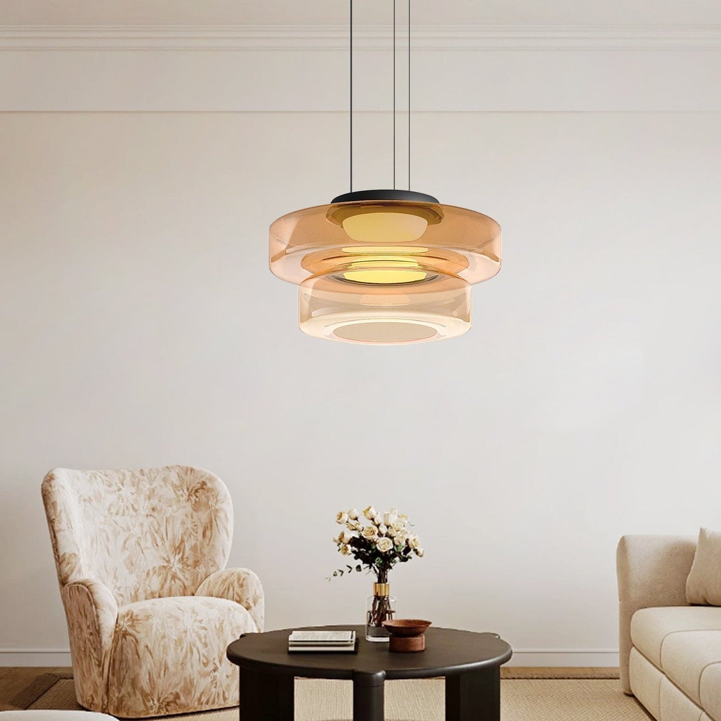 Bauhaus-inspirerad Glaspendellampa – Elegant Belysning