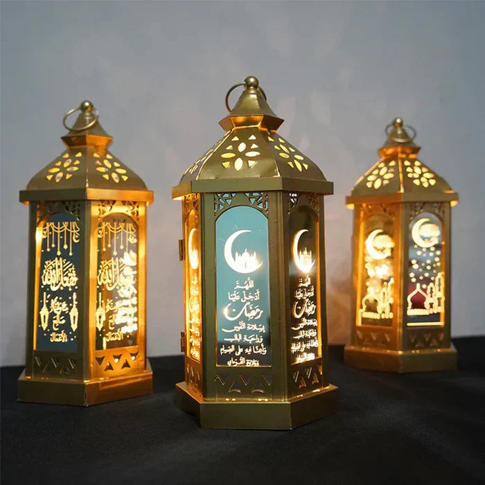 Elegant Ramadan-lampa i smidesjärn för atmosfär
