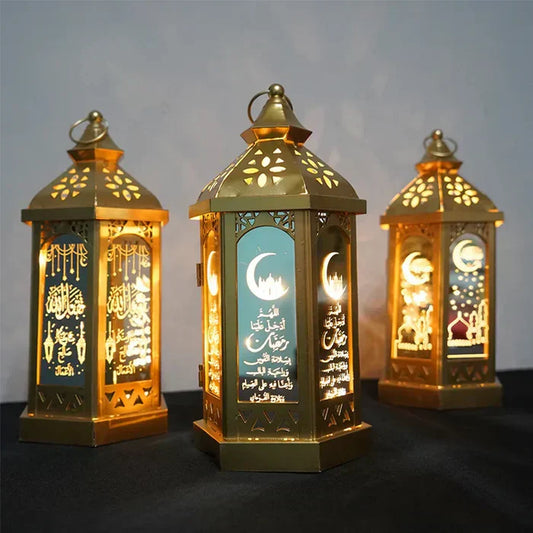 Elegant Ramadan-lampa i smidesjärn för atmosfär