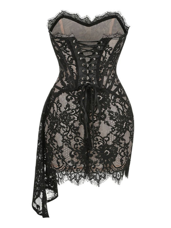Elegant Spets Corsettklänning – Tidlös Mini