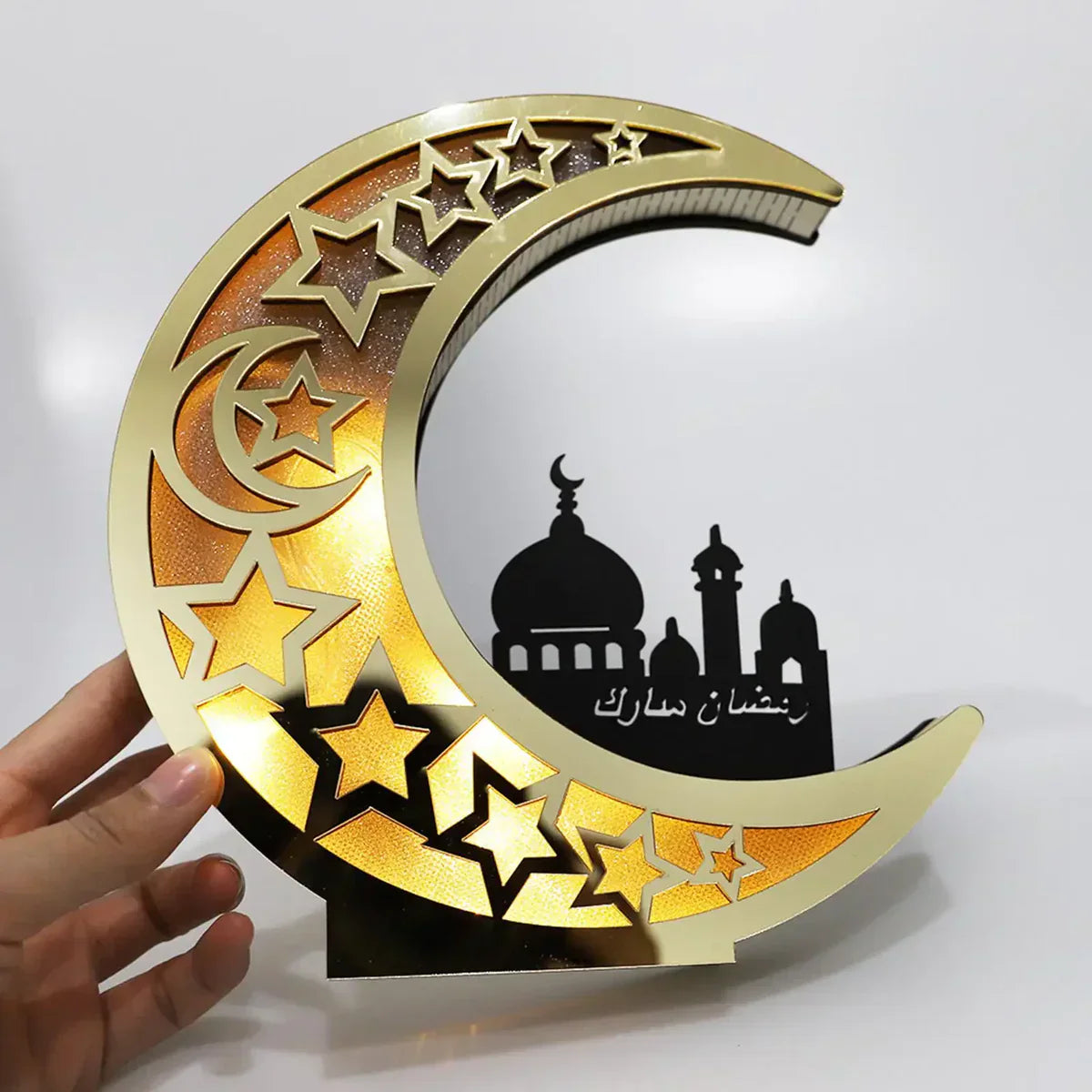 Elegant Måneformad LED-lampa för Fest & Ramadan