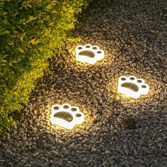 Solenergidrivna Hundpaws Trädgårdslampor – Mysig Utomhusbelysning