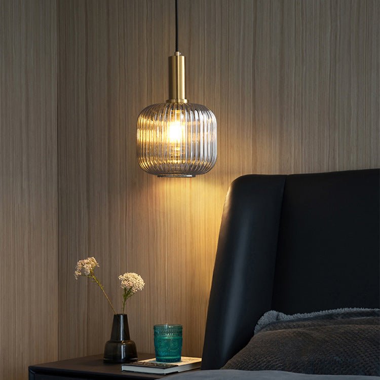 Färgglad Vintage Glaspendellampa – Stilfull Belysning
